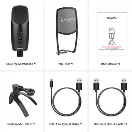 Synco CMic-V2 Microfon USB cu filtru POP [3]
