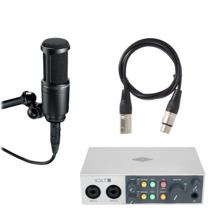 Interfete/mixere audio - UAD Volt 2 Interfata audio cu Microfon AT2020 + cablu XLR + brat