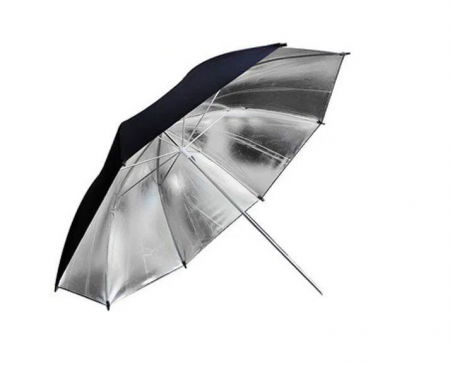 Umbrele foto - Umbrela foto argintie 109cm convertibila