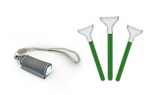 Accesorii aparate foto - Visible Dust Set 3 spatule curatare senzor 1.6x/16 mm Crop cu lanterna