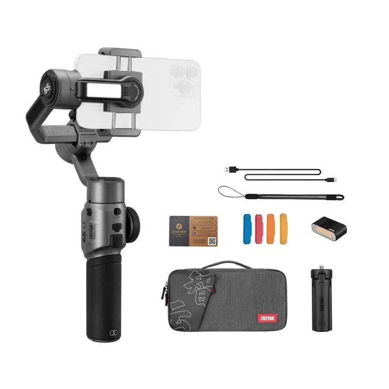 Accesorii camere video - Zhiyun Tech Smooth 5S Combo Stabilizator Gimbal pentru Smartphone