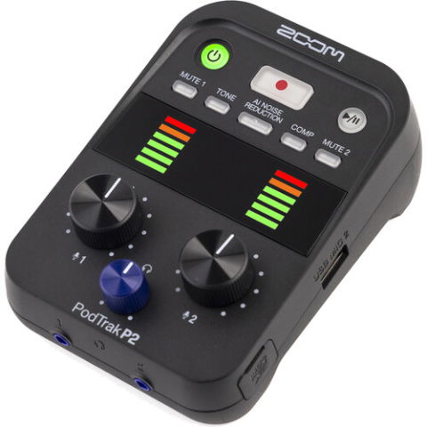 Recordere audio - Zoom PodTrak P2 recorder portabil cu doua intrari USB pentru podcast