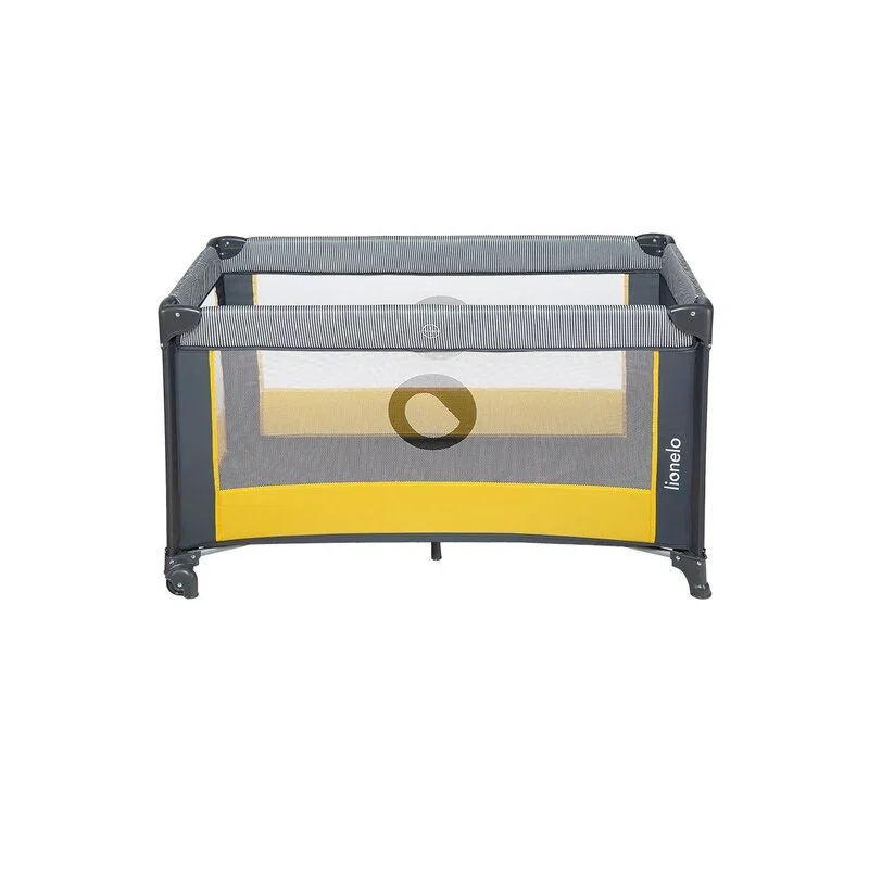 Lionelo - Patut pliant cu un nivel Stefi, Cu intrare laterala cu fermoar, 2 roti, 120x60 cm, Conform cu standardul [4]