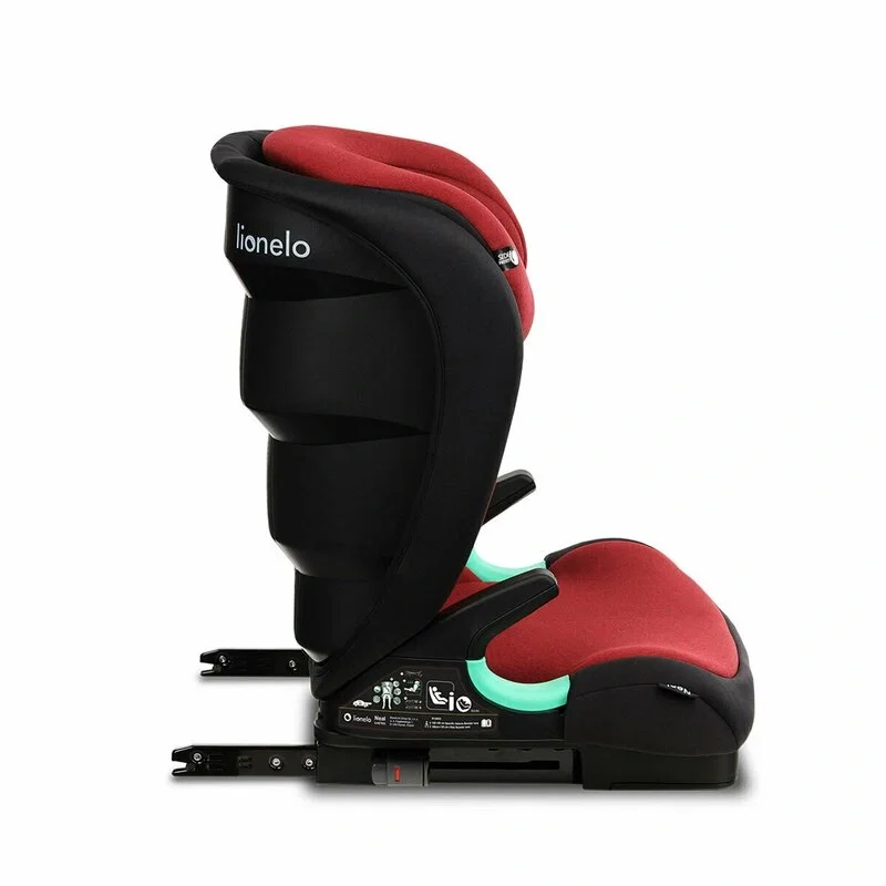 Lionelo - Scaun auto Neal Burgundy Spatar reglabil, Baza i-size, 15-36 Kg, cu Isofix, Conform cu standardul european de [4]