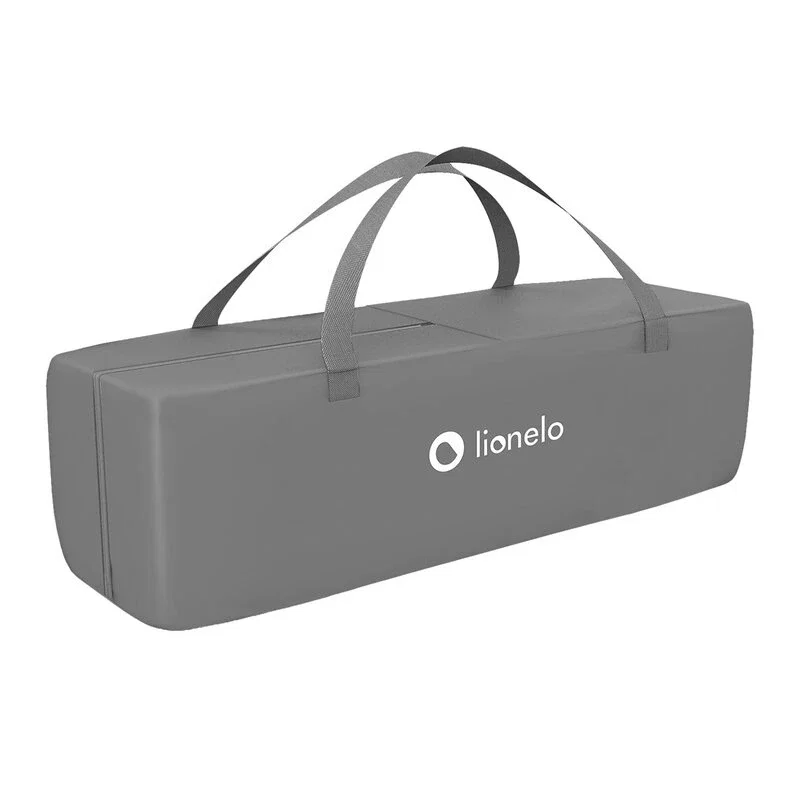 Lionelo - Patut pliant cu un nivel Stefi, Cu intrare laterala cu fermoar, 2 roti, 120x60 cm, Conform cu standardul [5]