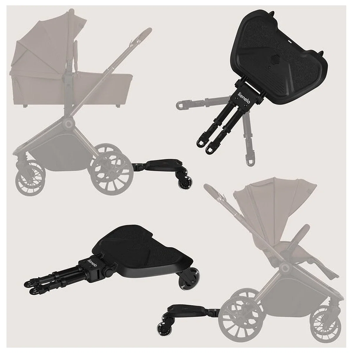 Adaptor universal carucior pentru al doilea copil, Lionelo, Buggy Board, 2 in 1, 3 pozitii reglare sezut pe inaltime, [21]