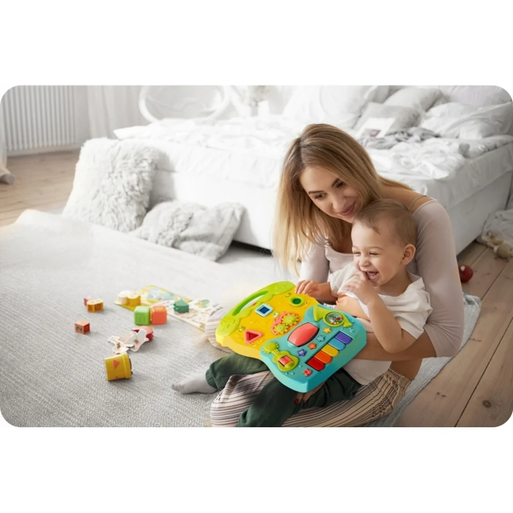 Antemergator 2 in 1 cu diverse activitati si muzica Ricokids - Turcoaz 6 luni+ [4]