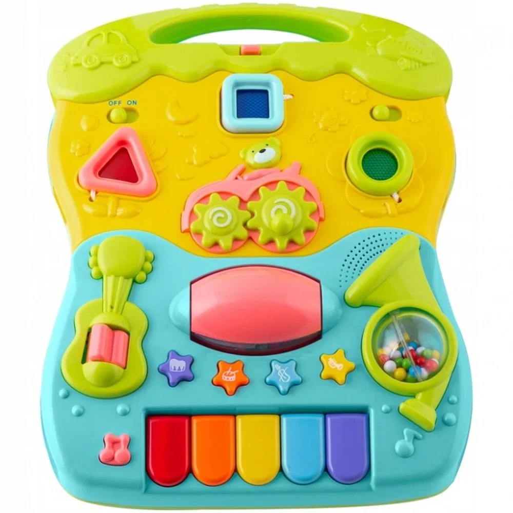 Antemergator 2 in 1 cu diverse activitati si muzica Ricokids - Turcoaz 6 luni+ [3]