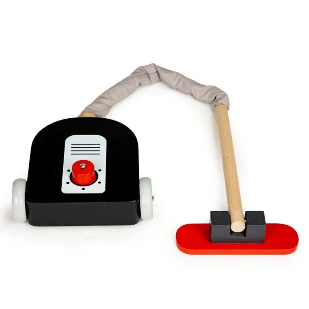 Antemergator din lemn cu aspirator si elemente pentru curatenie Ecotoys [2]