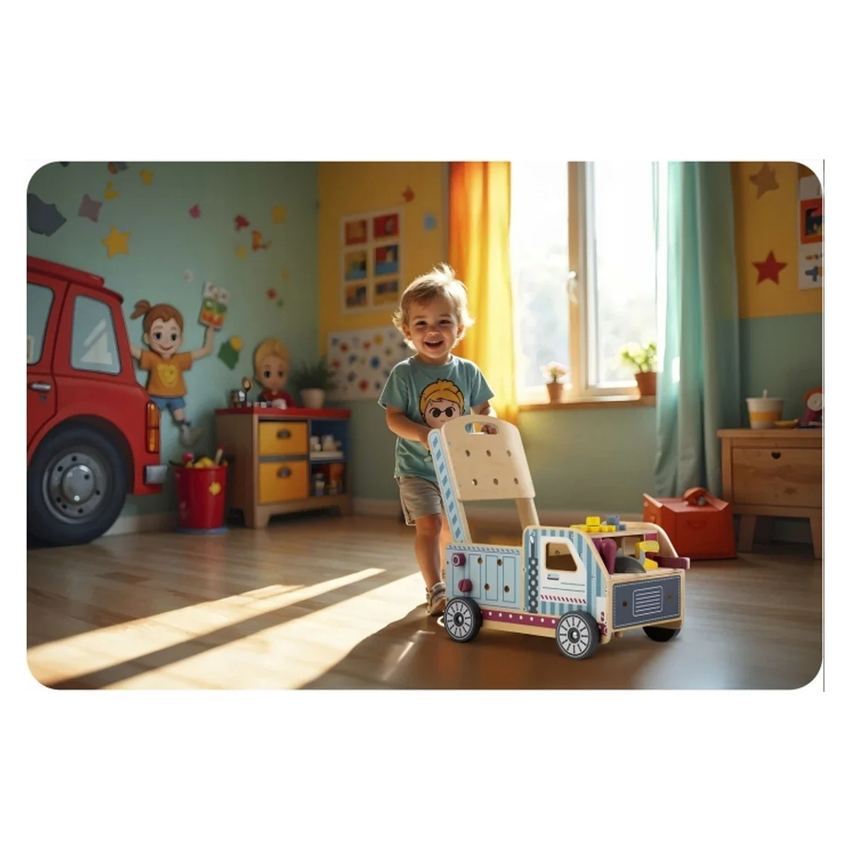 Antemergator din lemn tip atelier si diverse activitati, 40 x 28 x 43 cm, Ricokids 12 luni+ [3]