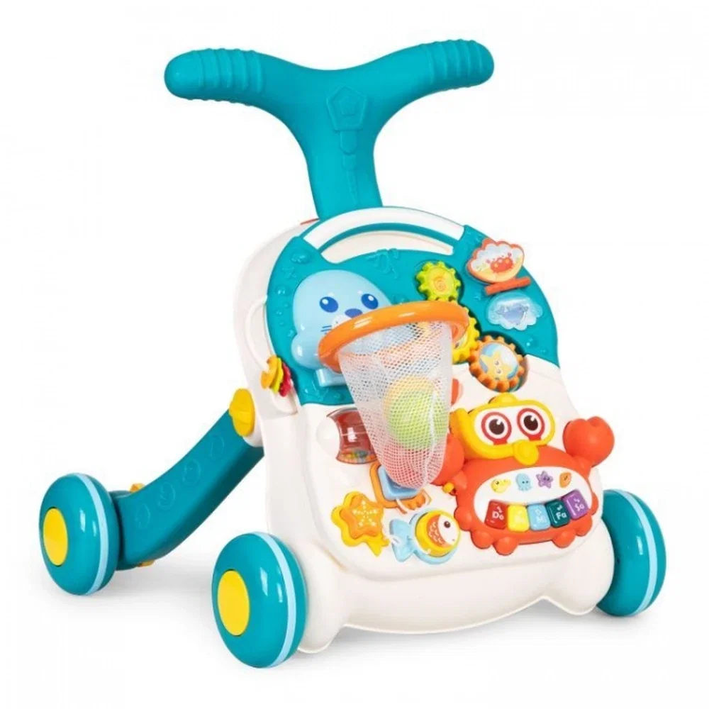 Antemergator educational 2 in 1 Huanger - Alb cu albastru 12 luni+ [1]