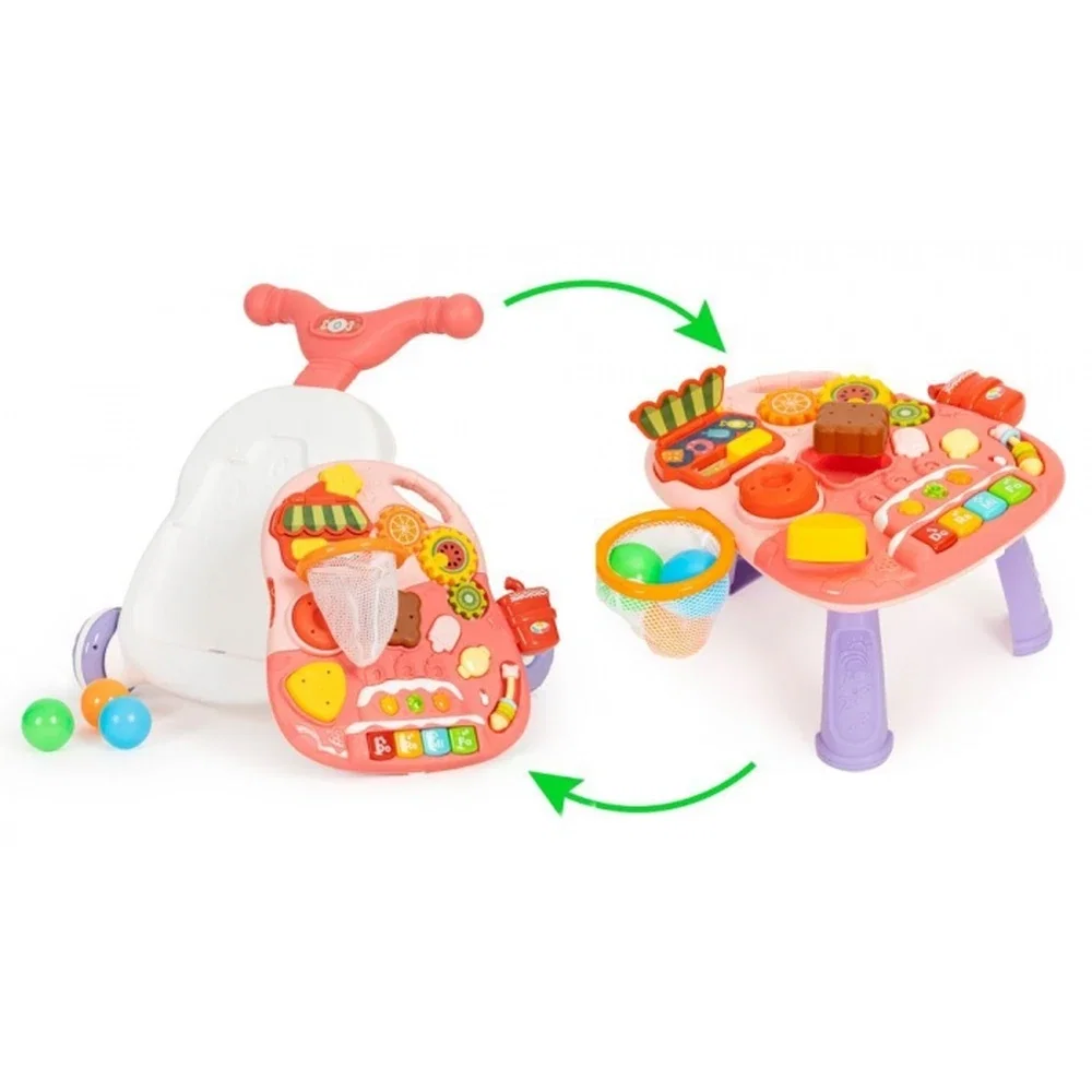 Antemergator educational 2 in 1 Huanger - Alb cu roz 12 luni+ [7]