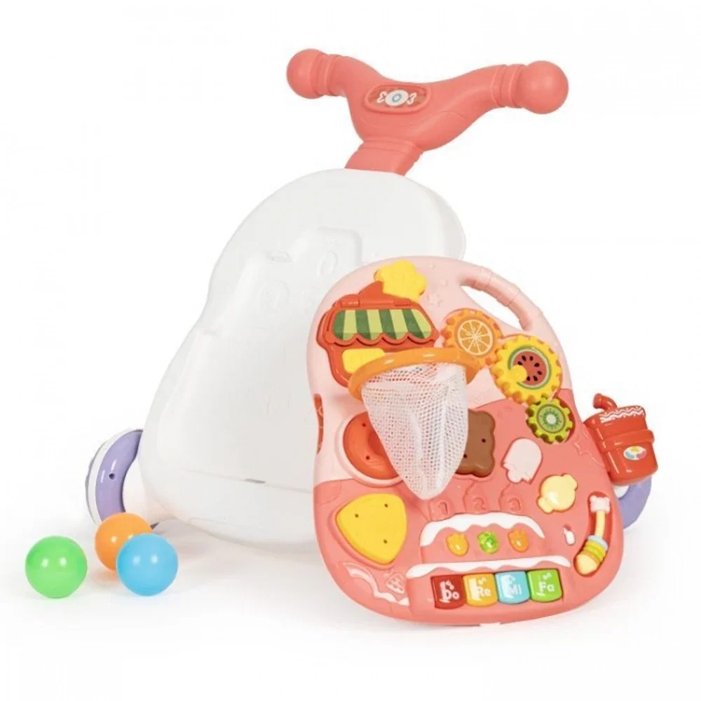Antemergator educational 2 in 1 Huanger - Alb cu roz 12 luni+ [3]