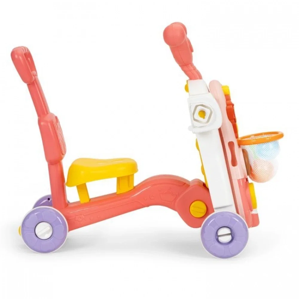 Antemergator educational 4 in 1 (antemergator, masuta, trotineta, bicicleta) Huanger - Roz 12 luni+ [9]