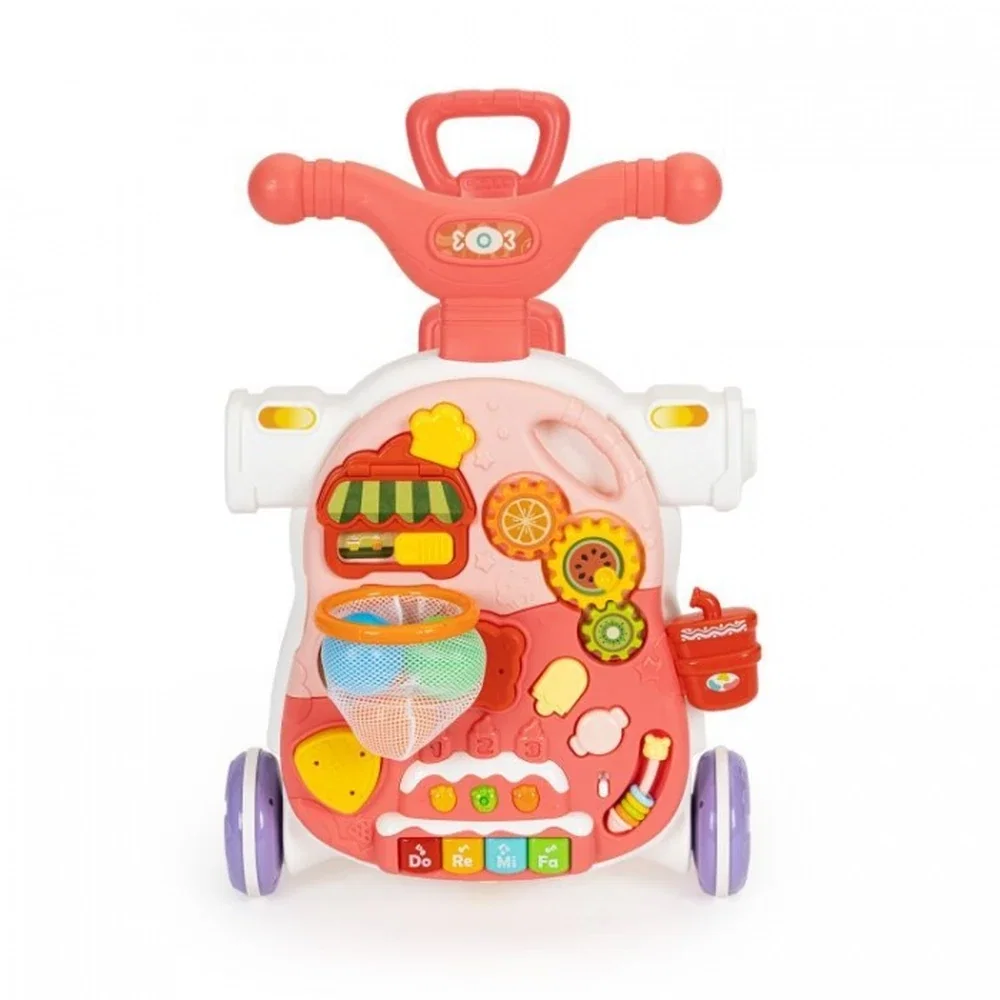 Antemergator educational 4 in 1 (antemergator, masuta, trotineta, bicicleta) Huanger - Roz 12 luni+ [10]
