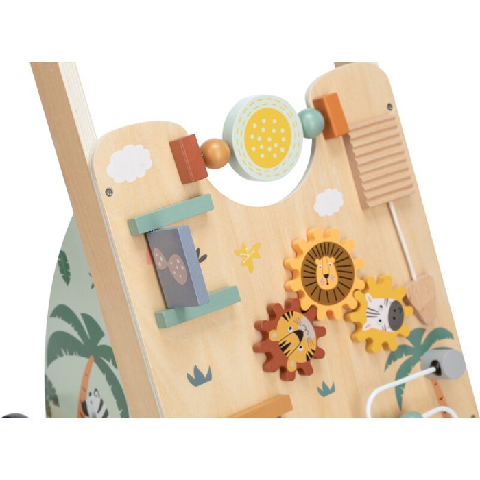 Antepremergator, Free2Play, My First Steps, Cu multiple activitati, Din lemn, 31.8x26.5x45.5 cm, Safari [4]