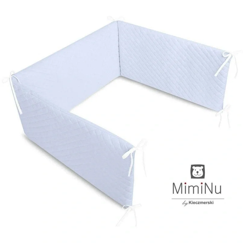 Aparatoare matlasata pentru patut, cu fermoar, 120x60 cm - Blue MimiNu [1]