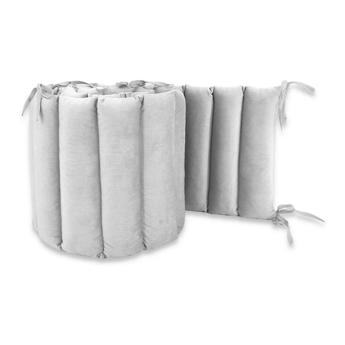 Aparatoare pentru patut, MimiNu, Tip panou, Lungime 180 cm, Din catifea, Grey 0 luni+ [3]