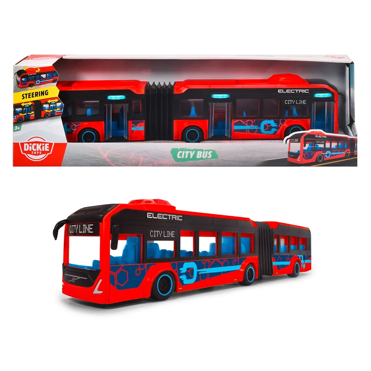 Autobuz jucarie Dickie Toys Volvo City Bus 40 cm - rosu 3 ani+ [12]