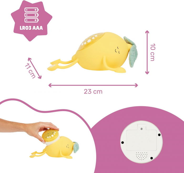 Badabulle - Lampa de veghe Basile in forma de lamaie cu proiectii si sunete linistitoare [7]