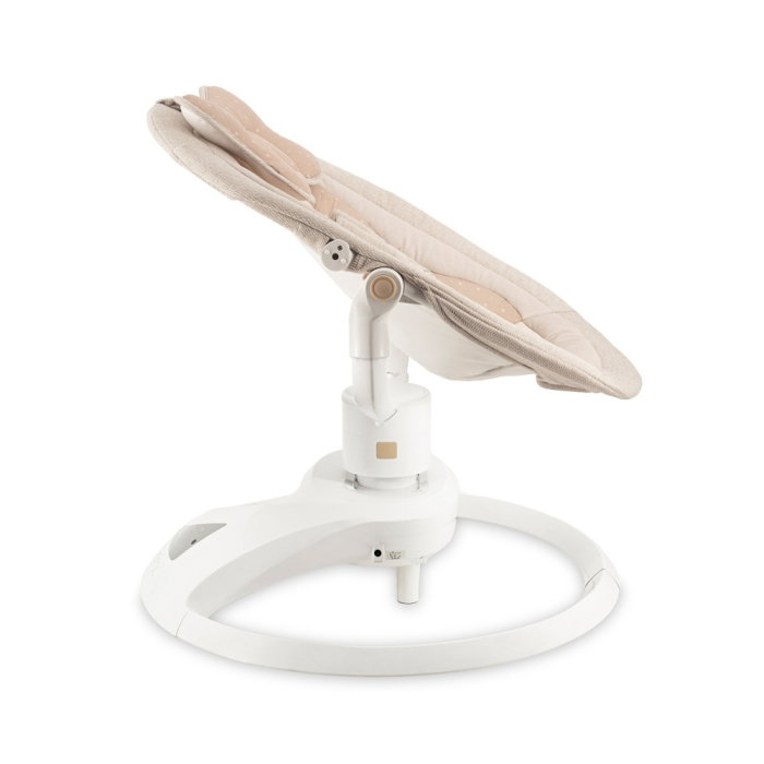 Balansoar electric pentru bebelusi cu sezut rotativ 360 grade , Momi Pearl - Beige [4]