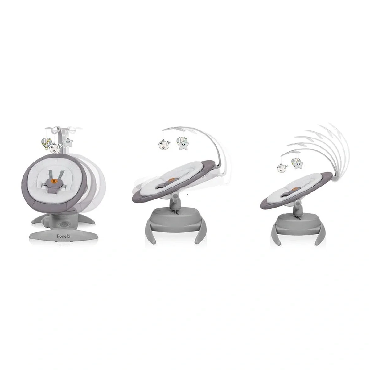 Balansoar, Lionelo, Mell, 2 in 1, Rotire 360 grade, Electric, Cu 3 moduri de leganare, Cu 5 trepte de viteza, Cu 3 [26]