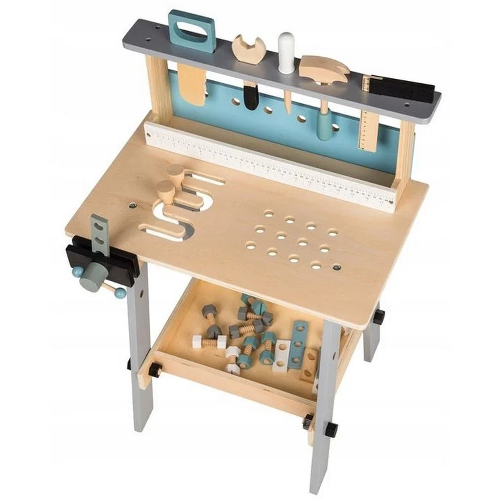 Banc de lucru cu unelte din lemn cu 32 de elemente Ecotoys 3 ani+ [2]