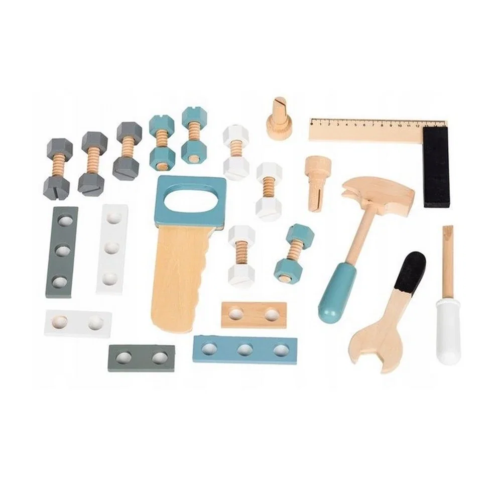 Banc de lucru cu unelte din lemn cu 32 de elemente Ecotoys 3 ani+ [3]