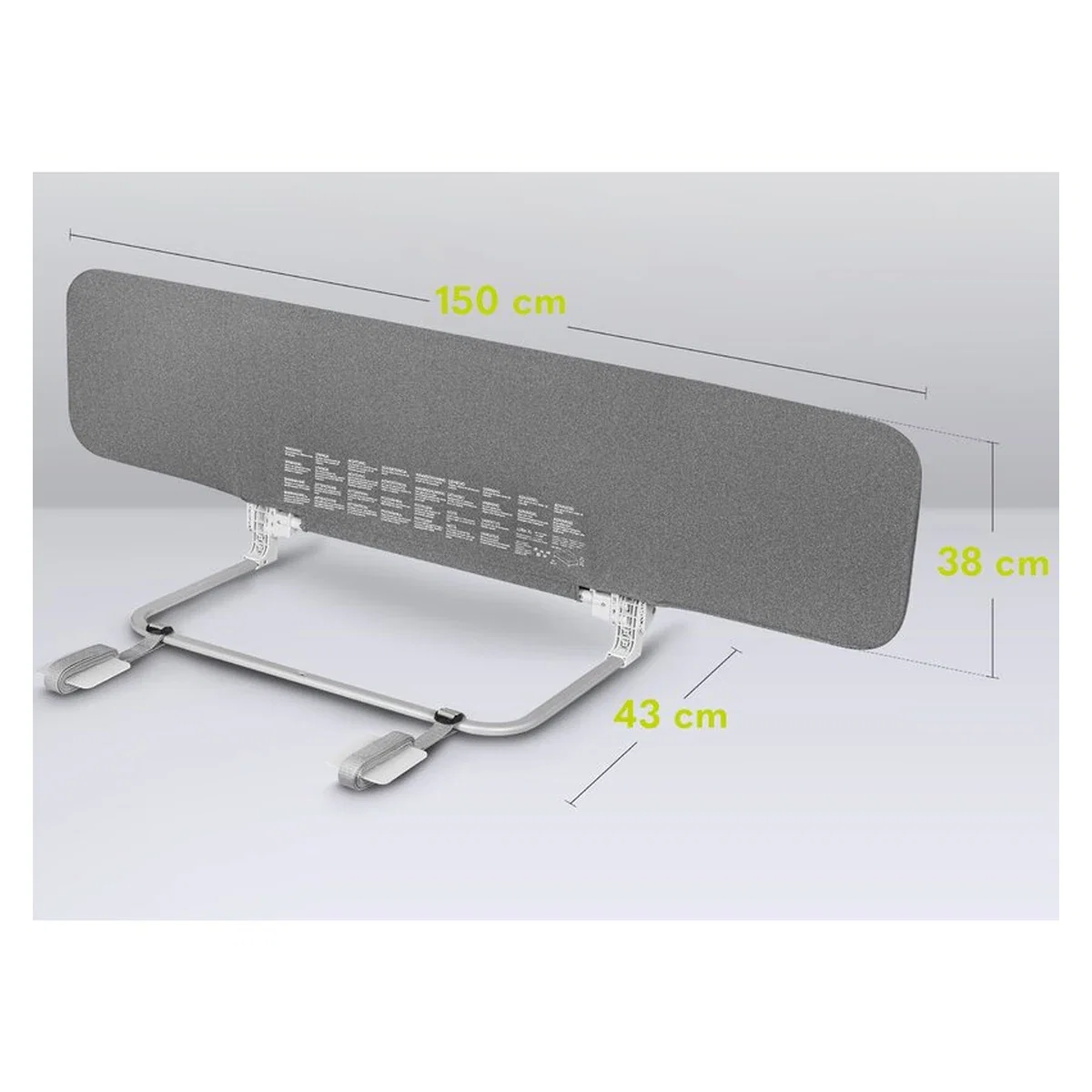 Bariera de protectie pentru pat, Lionelo, Lora XL, Pliabila, Sistem de blocare StandSafe, Geanta de transport inclusa, [22]