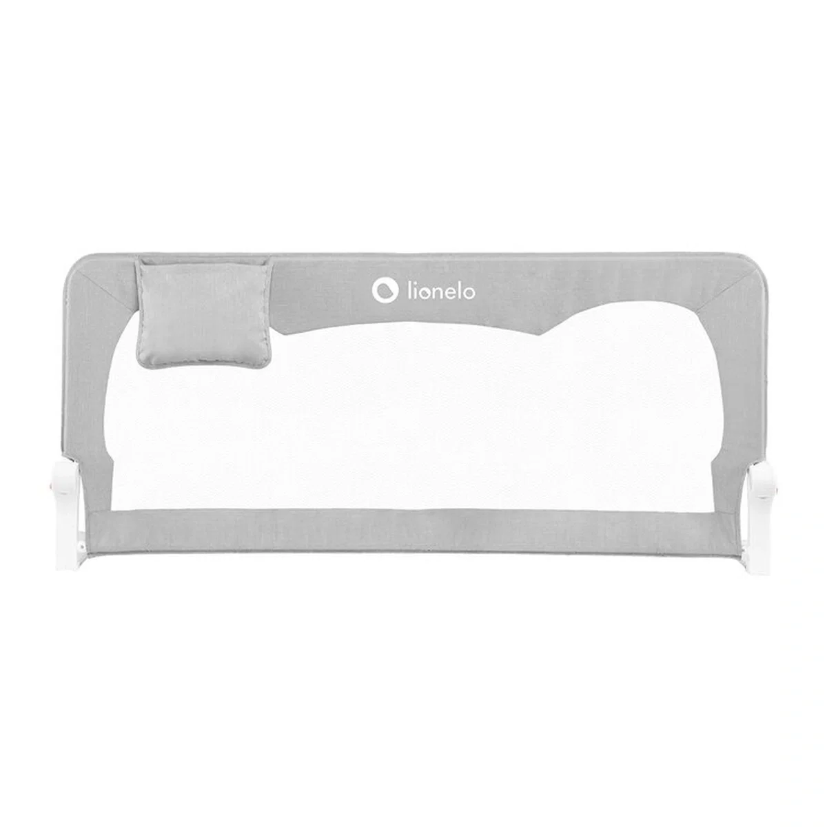 Bariera protectie pat Hanna , Cu buzunar accesorii, 150x66 cm, Conform cu standardul european de securitate BS7072, Gri [4]