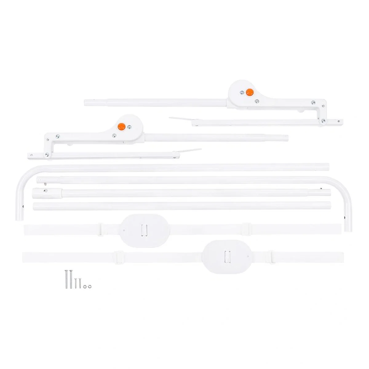 Bariera protectie pat Hanna , Cu buzunar accesorii, 150x66 cm, Conform cu standardul european de securitate BS7072, Gri [10]