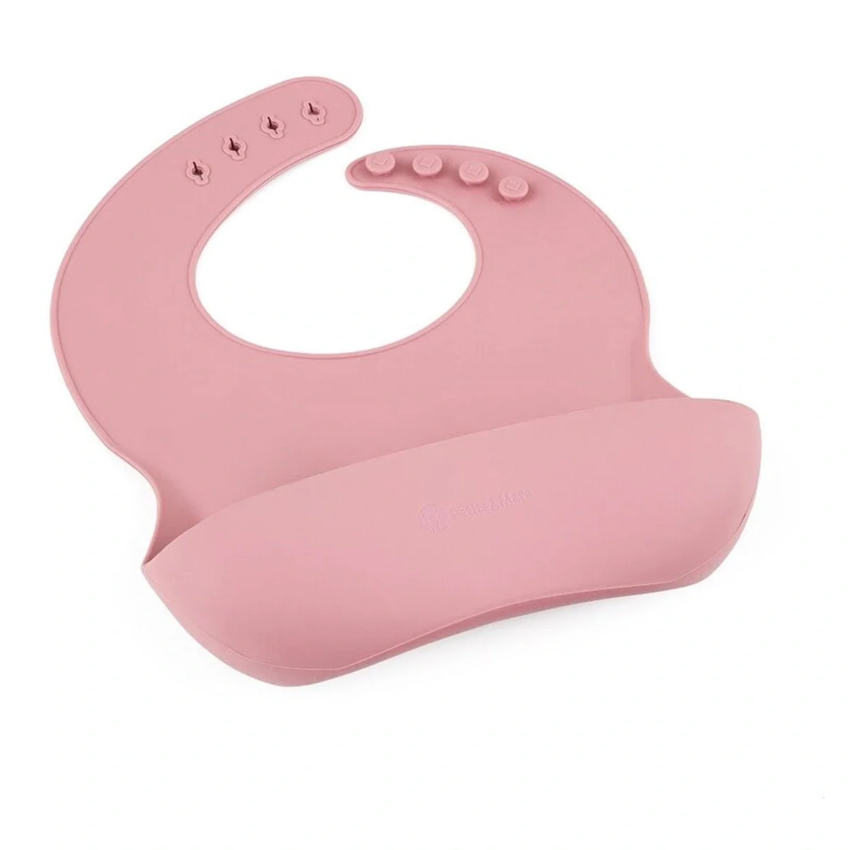 Baveta moale Take&Match, Reglabil, Cu buzunar colector, Silicon, Fara BPA, 6 luni+ Roz Petite&Mars [2]