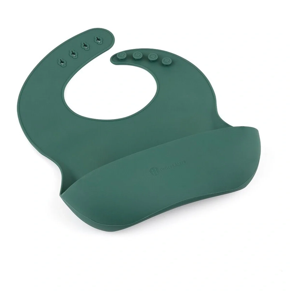 Baveta moale Take&Match, Reglabil, Cu buzunar colector, Silicon, Fara BPA, 6 luni+ Verde Petite&Mars [2]