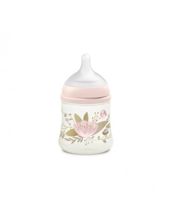 Biberon 150 ml tetină fiziologică SX Pro cu debit lent Roz Gold Premium Suavinex [2]