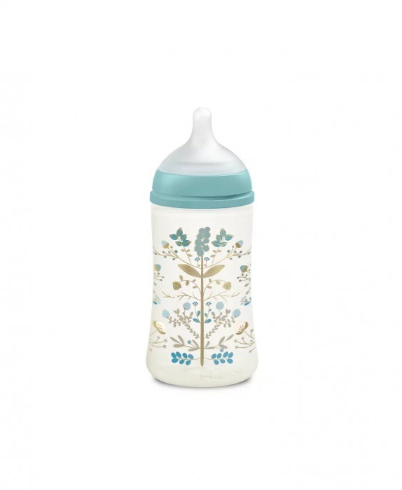 Biberon 270 ml tetină fiziologică SX Pro cu debit mediu Albastru Gold Premium Suavinex 3 luni [2]
