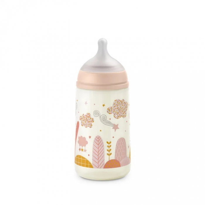 Biberon 270 ml tetină fiziologică SX Pro debit mediu piersică Dreams Suavinex 3 luni [2]