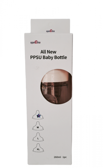 Biberon anticolici premium cu tetina S, galben (260 ml) SPECTRA 6 luni [2]