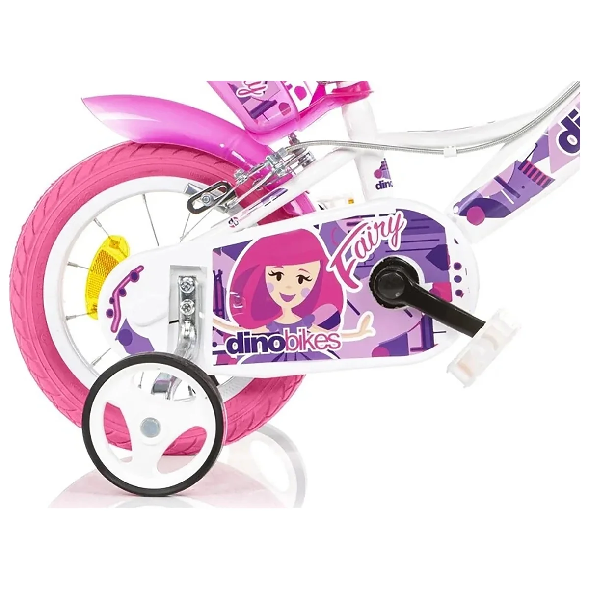 Bicicleta copii 12", 3-5 ani, Dino Bikes Fairy alb [5]