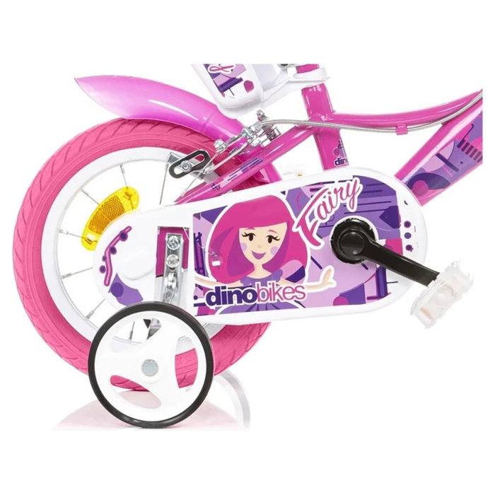 Bicicleta copii 12", 3-5 ani, Dino Bikes roz [6]
