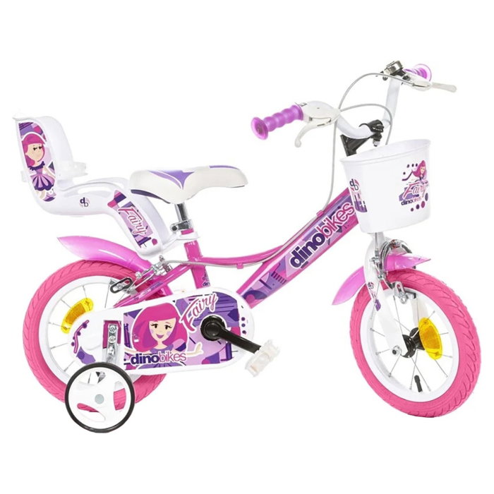 Bicicleta copii 12", 3-5 ani, Dino Bikes roz [1]
