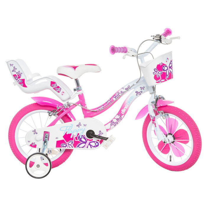 Bicicleta copii 16 inch Dino Bikes Flappy - roz, 6-8 ani [1]