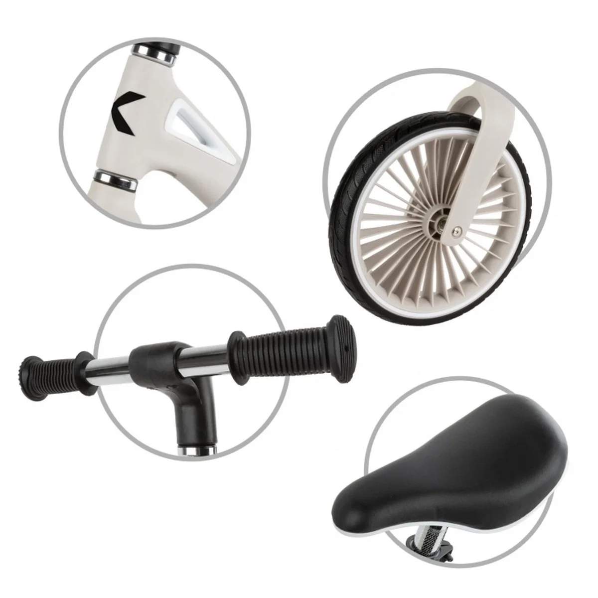 Bicicleta fara pedale, cadru nailon, roti PU, Kidwell NIX - Gri 2 ani+ [4]