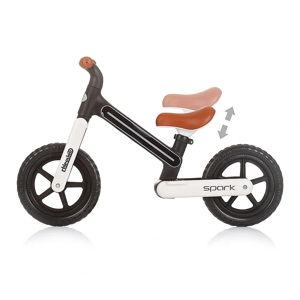 Bicicleta fara pedale Chipolino Spark, Black white 3 ani [3]