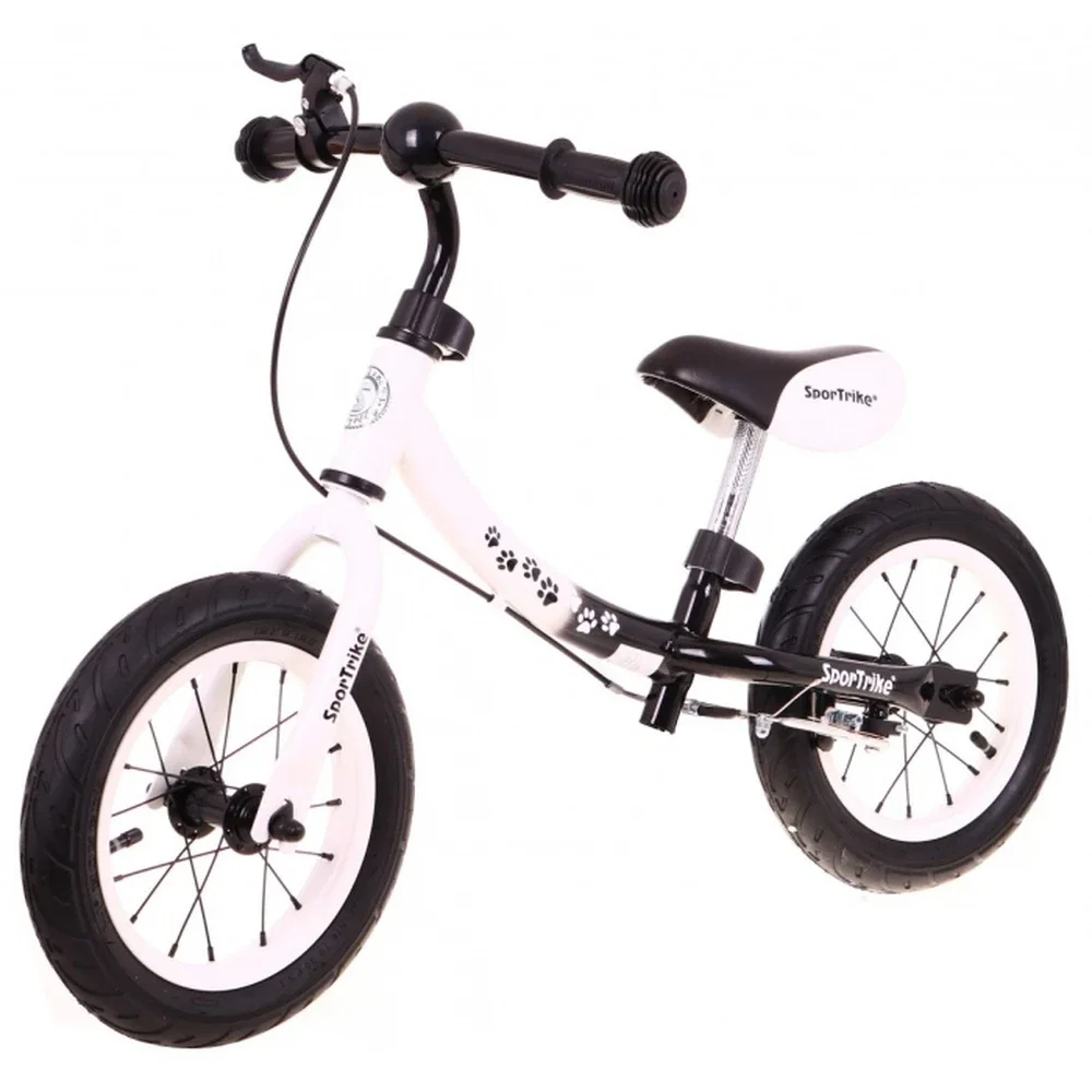 Bicicleta fara pedale cu frana si cadru variabil, roti gonflabile, Boomerang SporTrike - Alb [6]