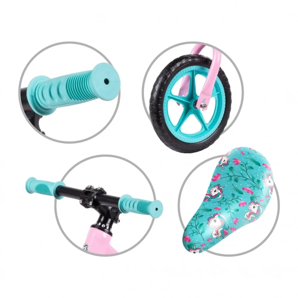 Bicicleta fara pedale cu roti din spuma EVA Unicorn Kidwell 3 ani+ [4]