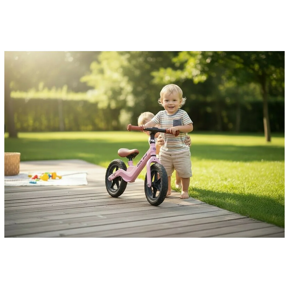 Bicicleta fara pedale, Free2Move, Cool Bike, Cu ghidon si sa reglabile, Roti din EVA, Pana in 30 Kg, Roti 12 inch, 24 luni+, Pink [4]