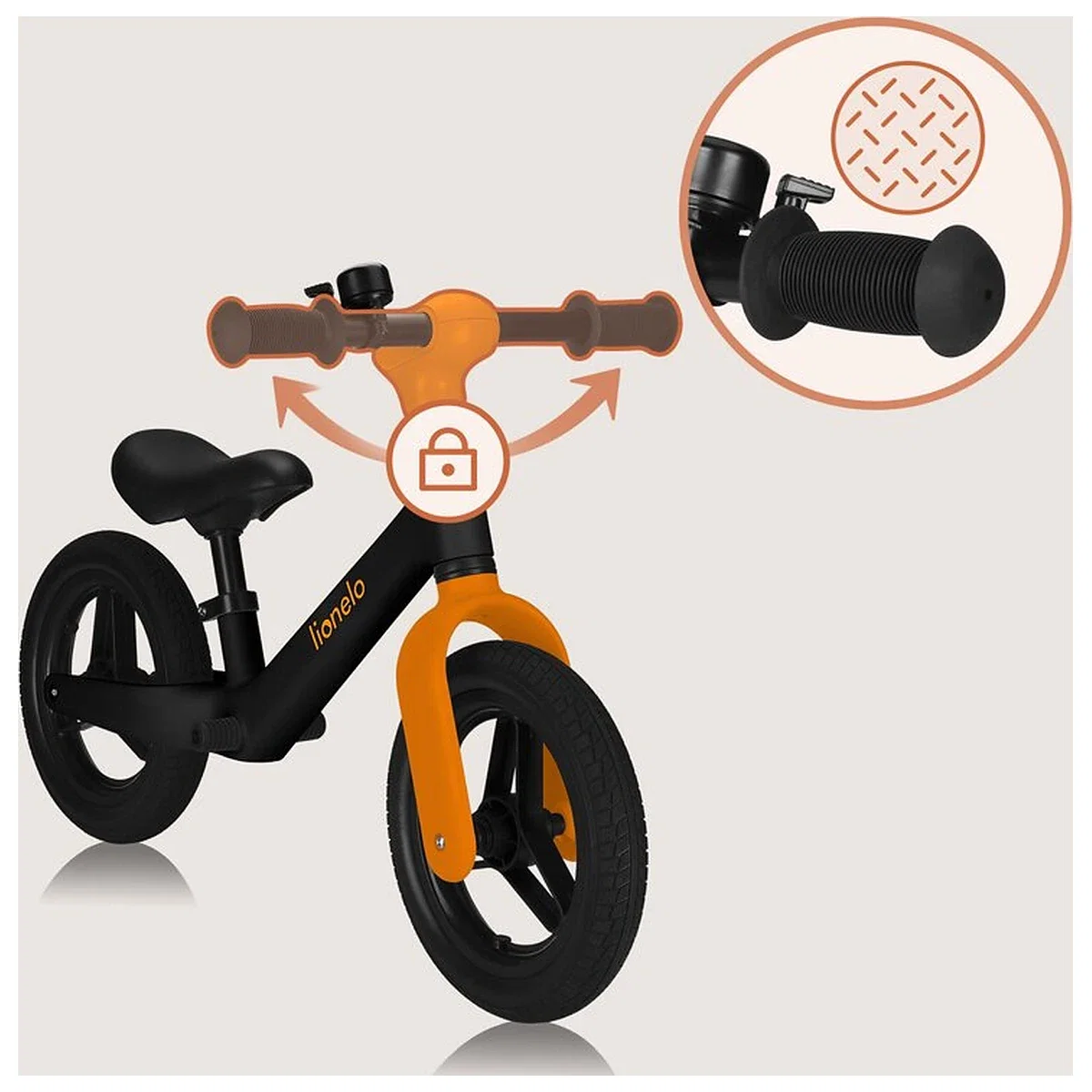 Bicicleta fara pedale, Lionelo, Toni, Cu ghidon si sa reglabile, Ultra usoara, 2.8 Kg, 18 luni+, Sustine 30 kg, Conform [10]