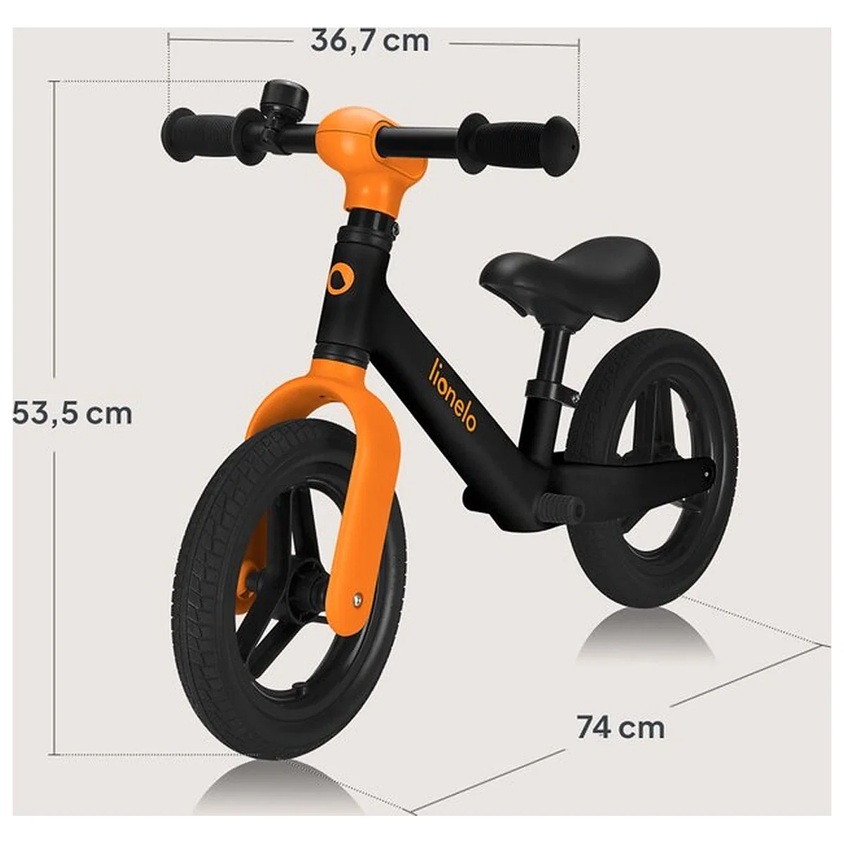 Bicicleta fara pedale, Lionelo, Toni, Cu ghidon si sa reglabile, Ultra usoara, 2.8 Kg, 18 luni+, Sustine 30 kg, Conform [11]