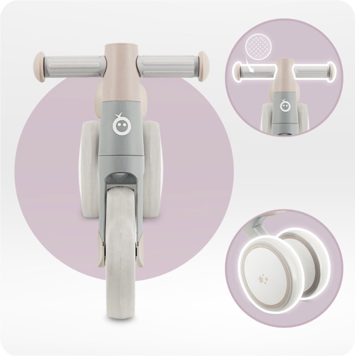 Bicicleta fara pedale Momi Tedi, usoara, stabila, manere anti-alunecare, de la 1 an, sustine pana la 25 kg - Grey [5]