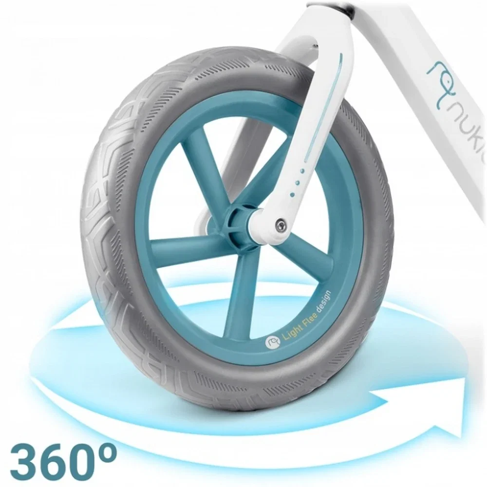 Bicicleta fara pedale , roti EVA, Light Flee Nukido - Albastru - Alb 2 ani+ [4]